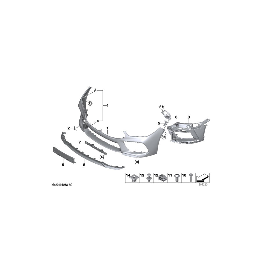 Genuine BMW 51118070764 F92 F93 F91 License-Plate Carrier Front M US/JAP (Inc.  & M8) | ML Performance US Car Parts