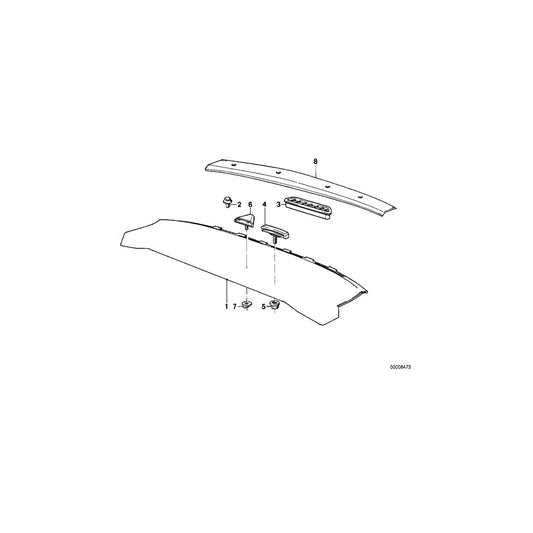 Genuine BMW 51461971975 E30 Rear Window Shelf NATUR (Inc. 325ix, 325i & 325e) | ML Performance US Car Parts