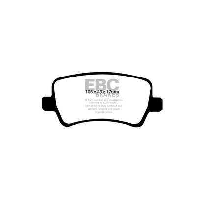 EBC PD01KR794 Volvo Greenstuff Rear Brake Pad & Plain Disc Kit - TRW Caliper 2 | ML Performance US Car Parts