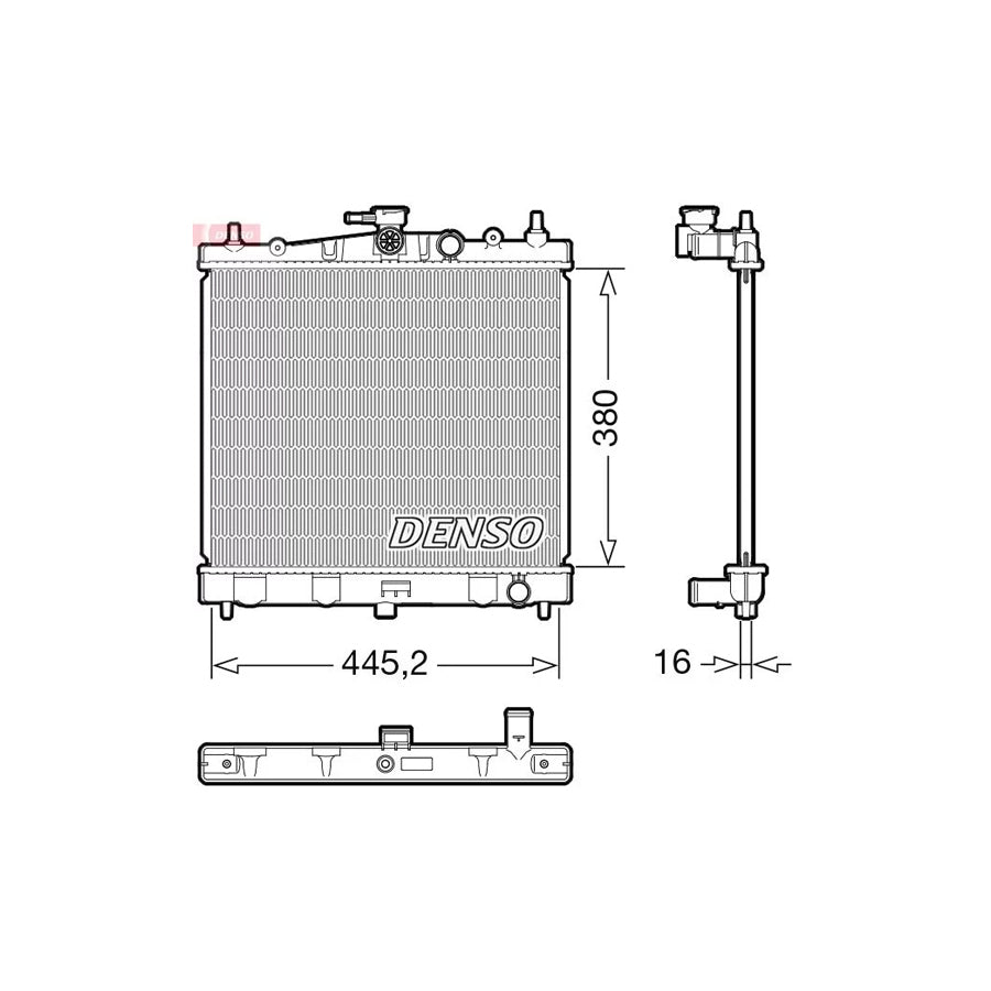 DENSO DRM46067 Engine Radiator for Nissan Note I (E11, Ne11)