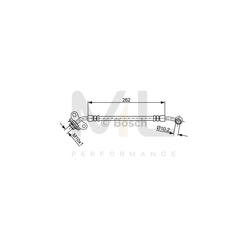 BOSCH 1 987 481 893 Brake Hose for KIA Sedona II (VQ) 262mm | ML Performance Car Parts