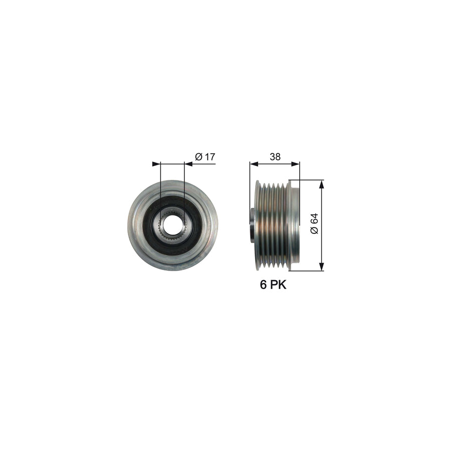 Gates OAP7165 Alternator Freewheel Clutch