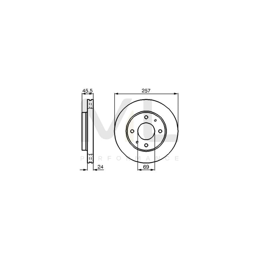 BOSCH 0 986 478 774 Brake Disc Internally Vented, Vented, Oiled | ML Performance Car Parts