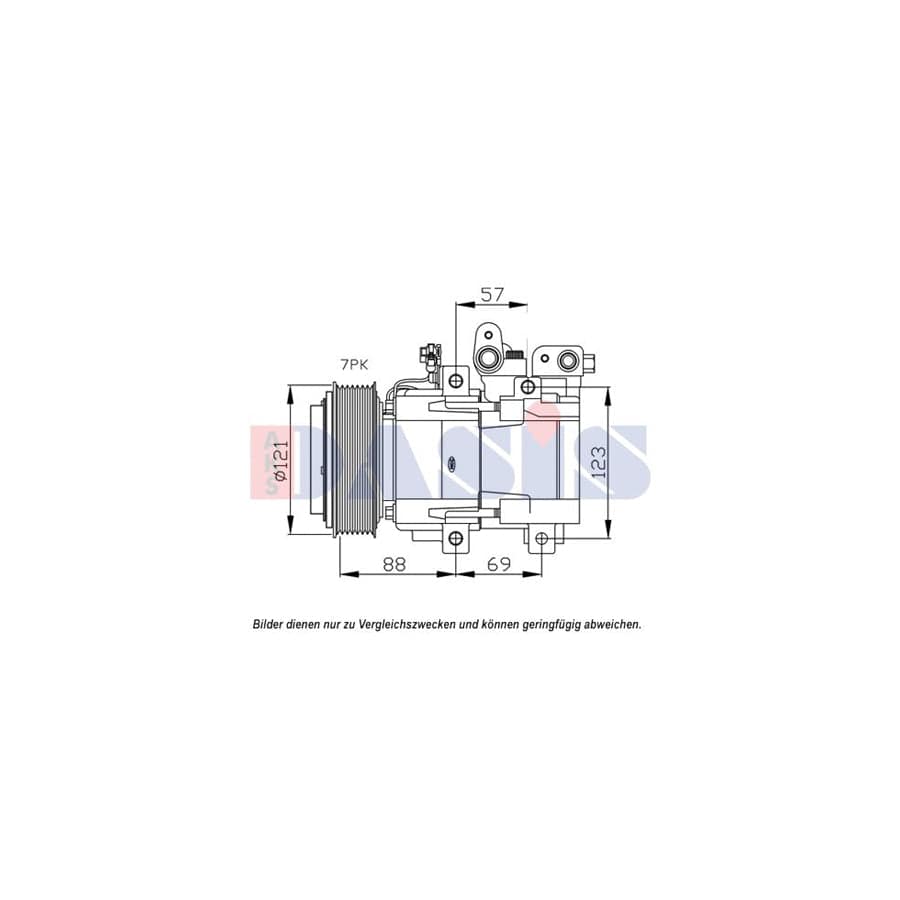 AKS Dasis 852672N Compressor, Air Conditioning for KIA Sorento I (Jc)