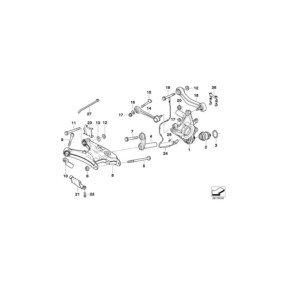 Genuine BMW 34526756376 E39 Pulse Generator, Abs (Inc. 525d, M5 & 523i) | ML Performance US Car Parts