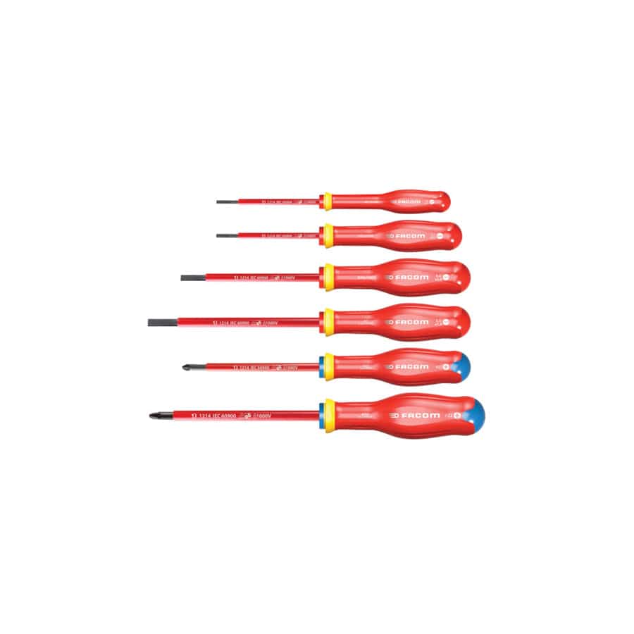 Facom FCMATDVEJ6PB Protwist® VDE Screwdriver Set, 6 Piece