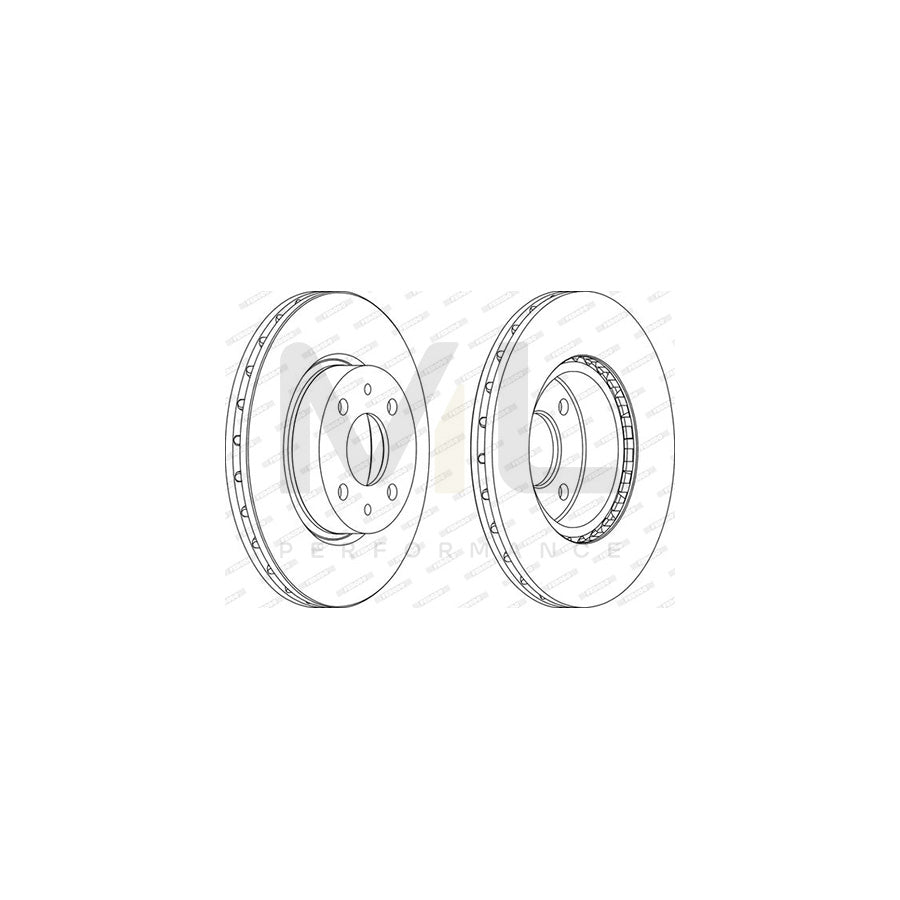 FERODO PREMIER DDF178 Brake Disc Vented, with bolts/screws | ML Performance Car Parts