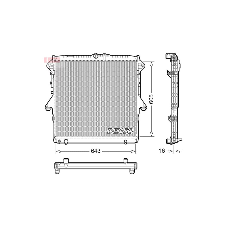 DENSO DRM10118 Engine Radiator for Ford Ranger Mk3 (Tke)