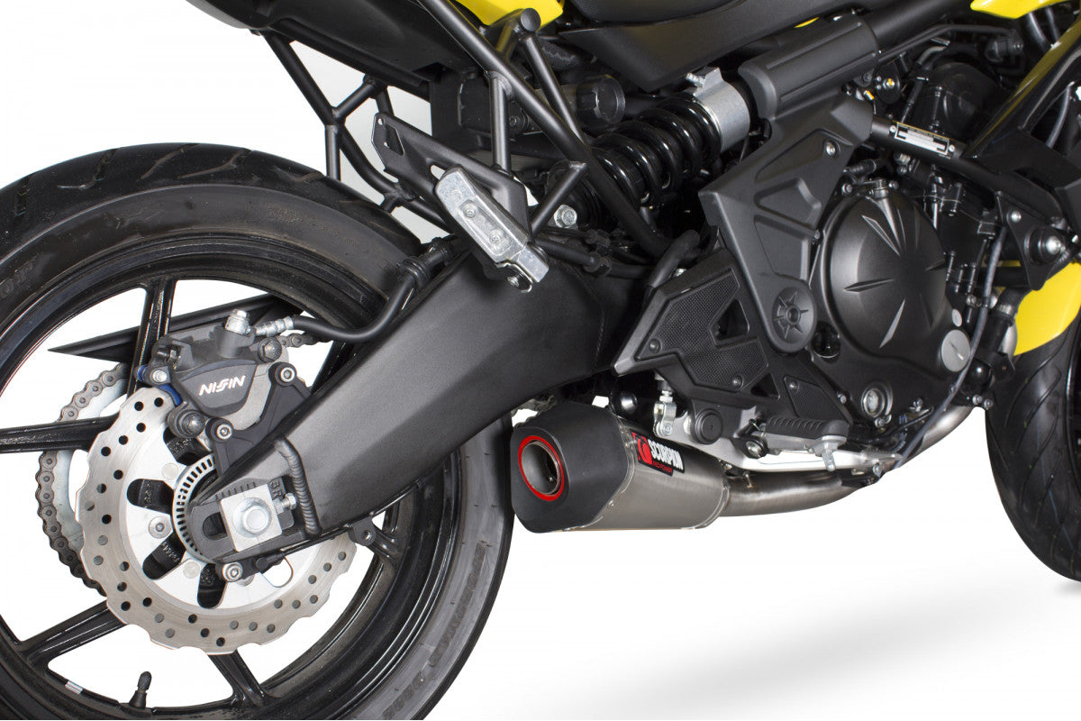 Scorpion RKA110SYSSEO Kawasaki Versys 650 Serket Taper Full System - Brushed Stainless Steel Sleeve | ML Performance US US