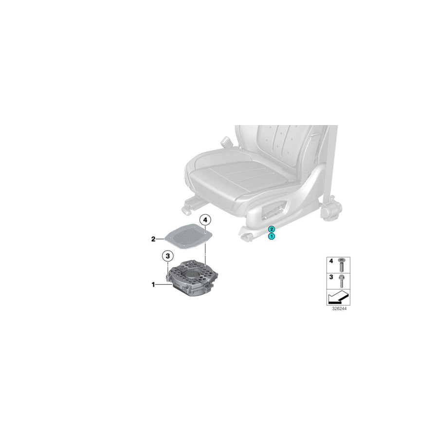 Genuine BMW 65132622471 G15 F92 G14 Central Bass, Left TOP-HIFI-SYSTEM (Inc. 840i, M8 & 840iX) | ML Performance US Car Parts