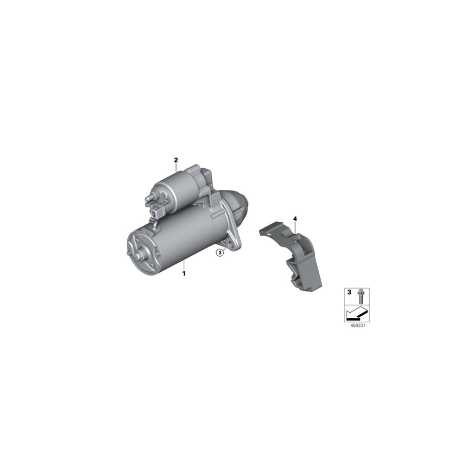 Genuine BMW 12418614519 F23 F31 F26 Exch. Starter Motor (Inc. 328i & X3) | ML Performance US Car Parts