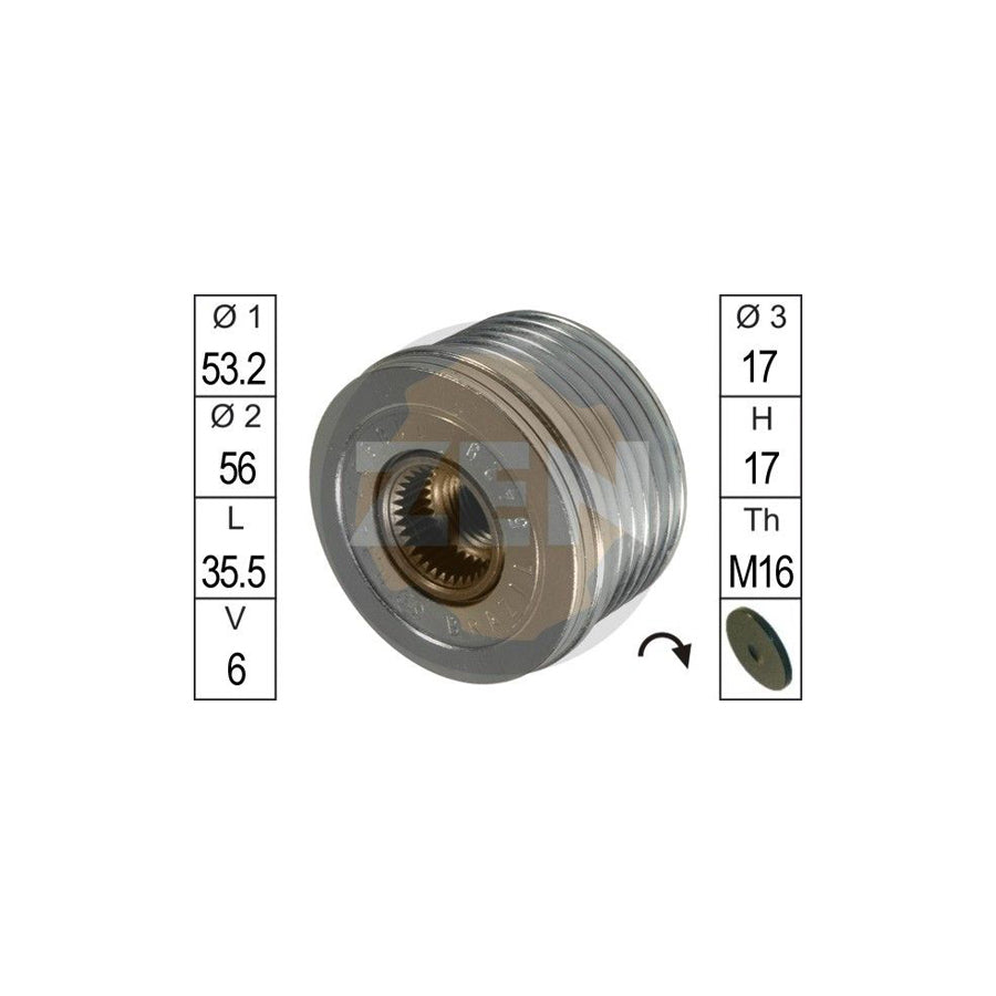 Era ZN5429 Alternator Freewheel Clutch For Ford Mondeo