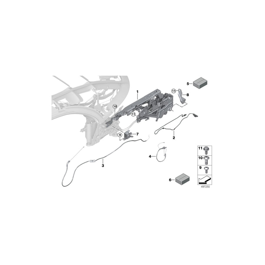 Genuine BMW 54347470620 F91 G14 Release, Folding Top Flap Right (Inc. 840i, M8 & 840iX) | ML Performance US Car Parts