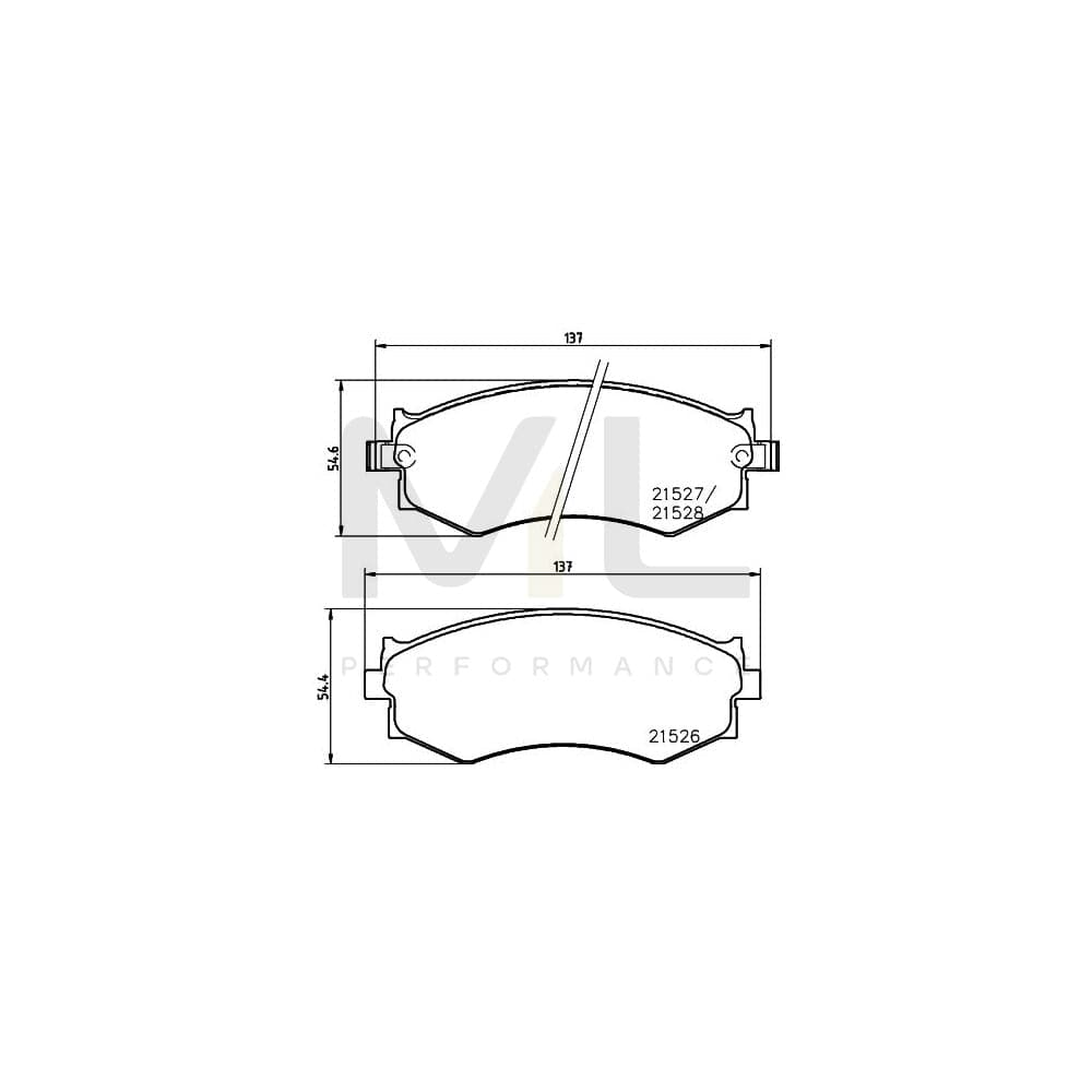 Hella 8DB 355 006-421 Brake Pad Set With Acoustic Wear Warning