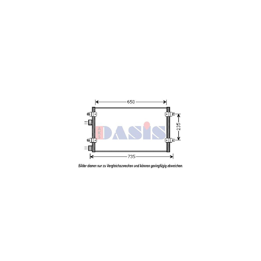 AKS Dasis 302004N Air Conditioning Condenser for Lancia Thesis (841)