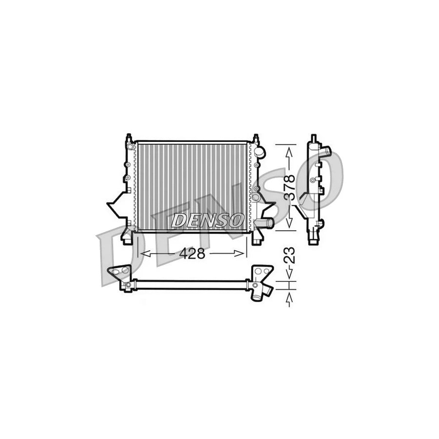 DENSO DRM23081 Engine Radiator for Renault Twingo