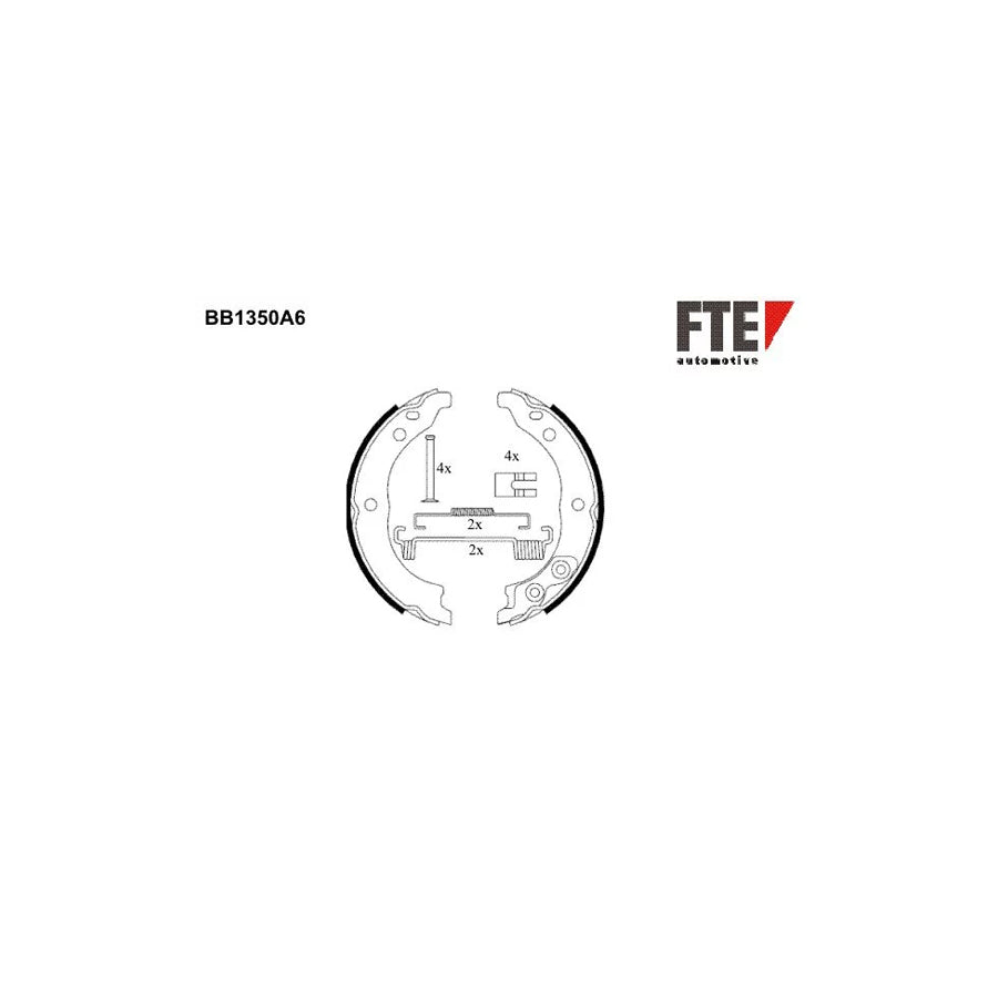 FTE Bb1350A6 Handbrake Shoes
