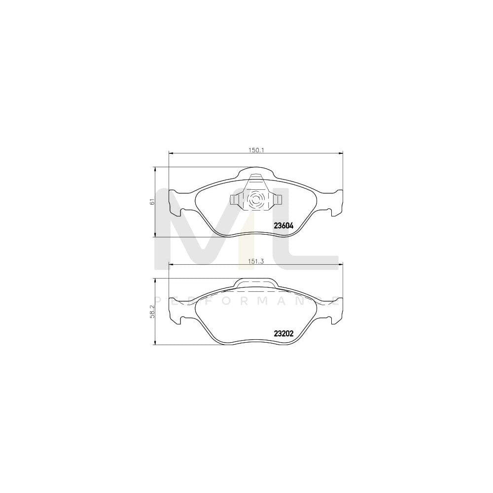Hella 8DB 355 008-901 Brake Pad Set Not Prepared For Wear Indicator