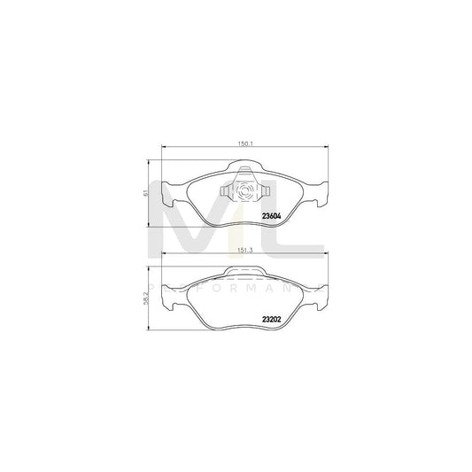Hella 8DB 355 008-901 Brake Pad Set Not Prepared For Wear Indicator
