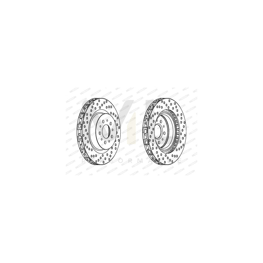 FERODO PREMIER DDF1074 Brake Disc Vented, without bolts/screws | ML Performance Car Parts