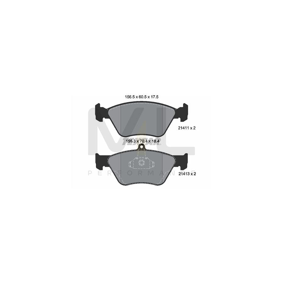 TEXTAR 2141101 Brake pad set prepared for wear indicator | ML Performance Car Parts