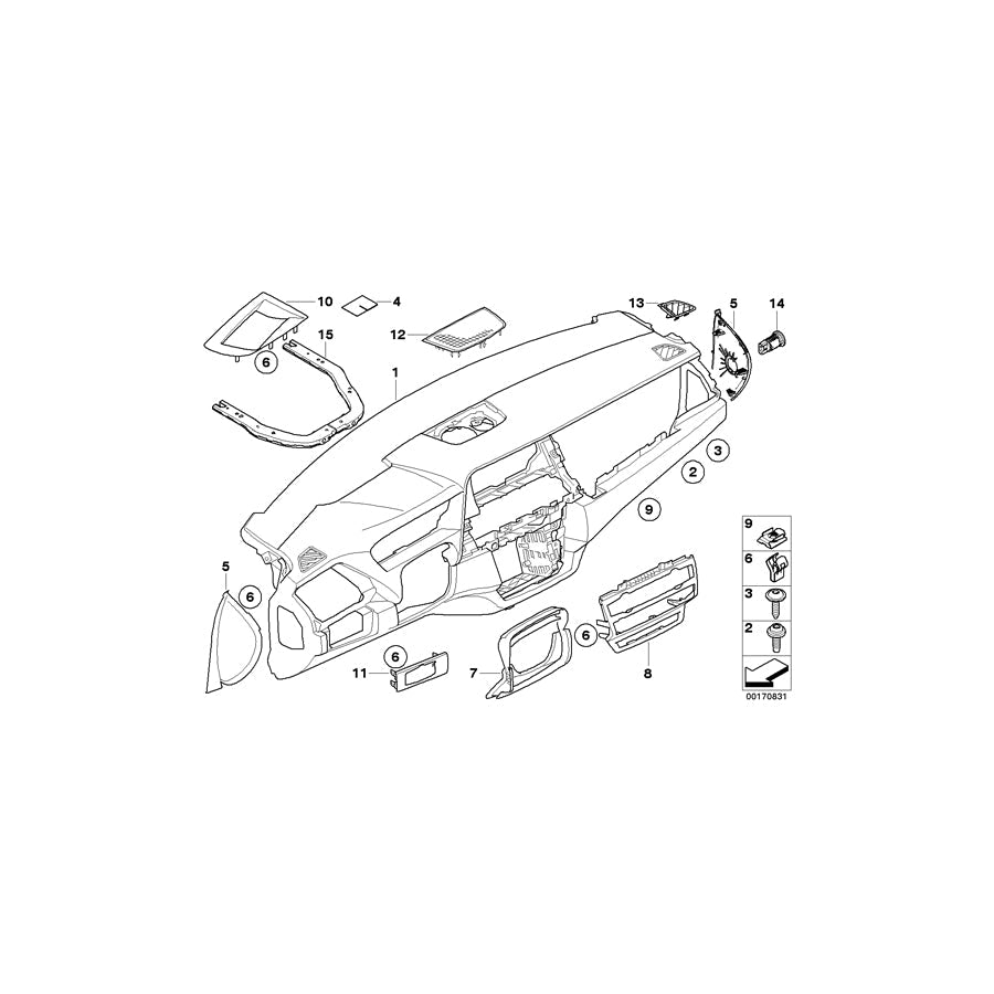 Genuine BMW 51457161733 E70 E72 E71 Steering Column Cover (Inc. X5) | ML Performance US Car Parts