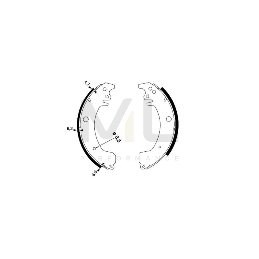 TEXTAR 91029700 Brake Shoe Set for RENAULT TRAFIC without handbrake lever | ML Performance Car Parts