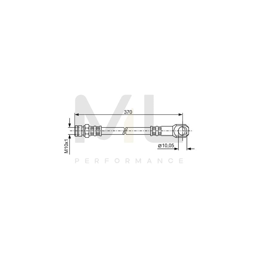 BOSCH 1 987 481 094 Brake Hose suitable for MERCEDES-BENZ 100 350mm, M10x1 | ML Performance Car Parts