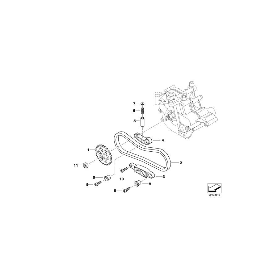 Genuine BMW 11417838521 E93 E92 Sprocket (Inc. M3) | ML Performance US Car Parts