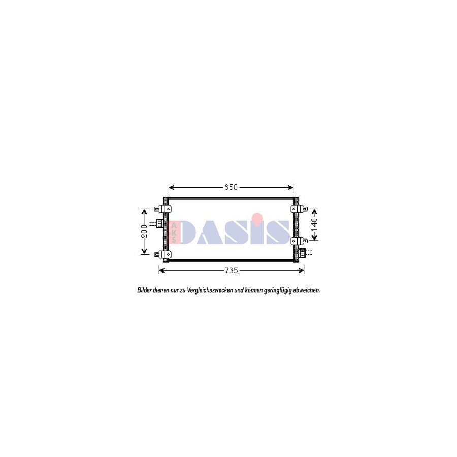 AKS Dasis 302005N Air Conditioning Condenser for Lancia Thesis (841)