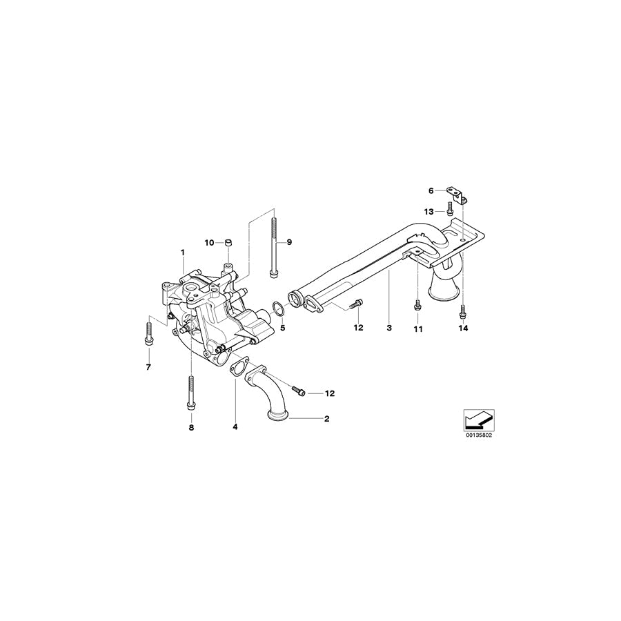 Genuine BMW 11417836094 E64 E60 E63 Bracket Oil Pipe (Inc. M5 & M6) | ML Performance US Car Parts