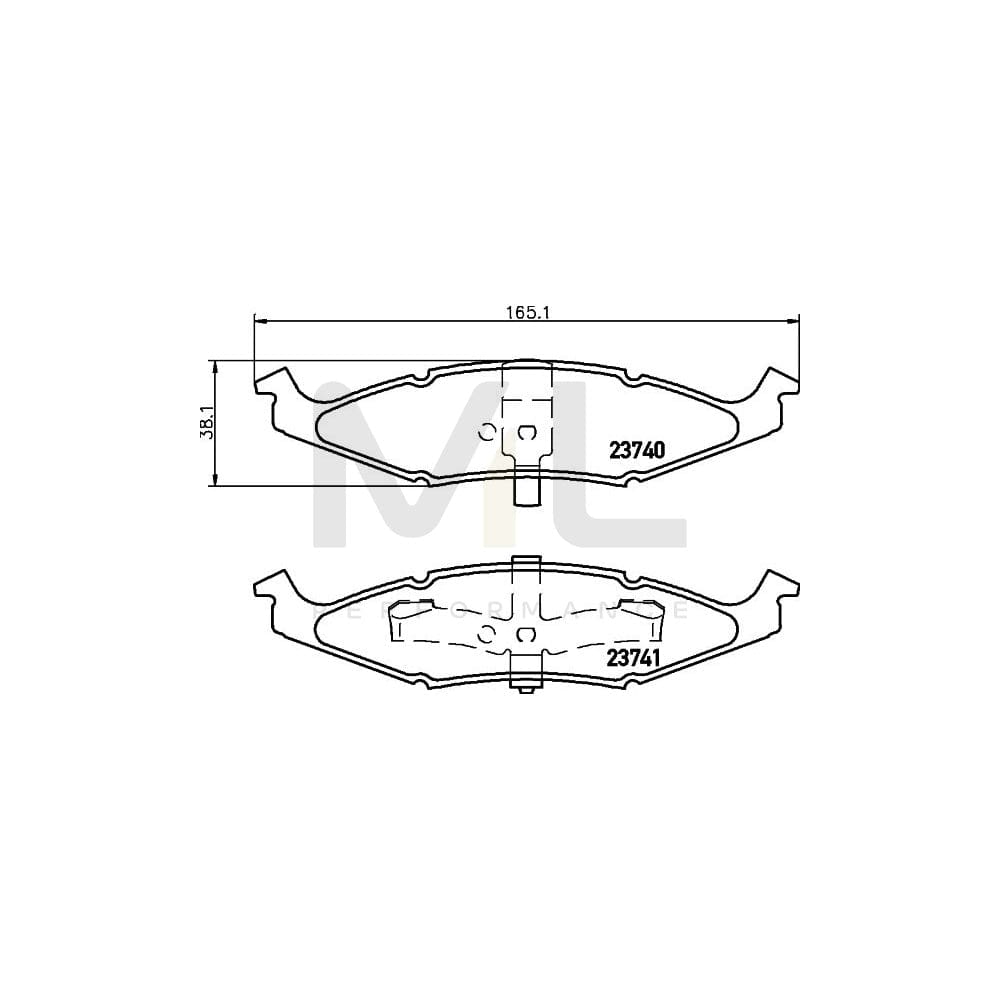Hella 8DB 355 010-081 Brake Pad Set Not Prepared For Wear Indicator