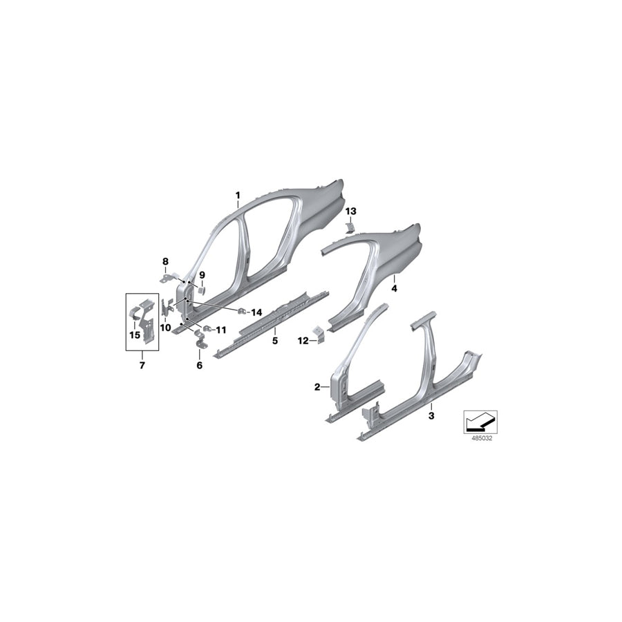Genuine BMW 41217179334 F06 Mount, Cross Member (Inc. 650i, 640d & 640dX) | ML Performance US Car Parts