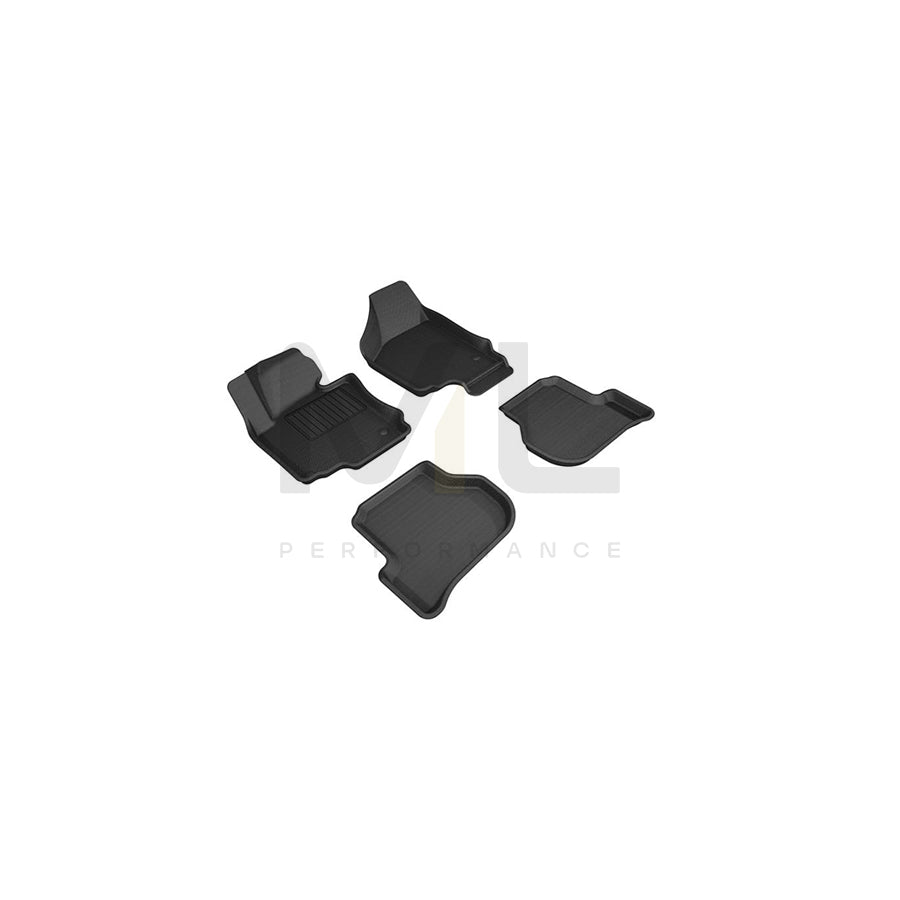 3D L1VW02201509 Floor mat set for VW GOLF Elastomer, Front, Rear, Quantity: 4, Black