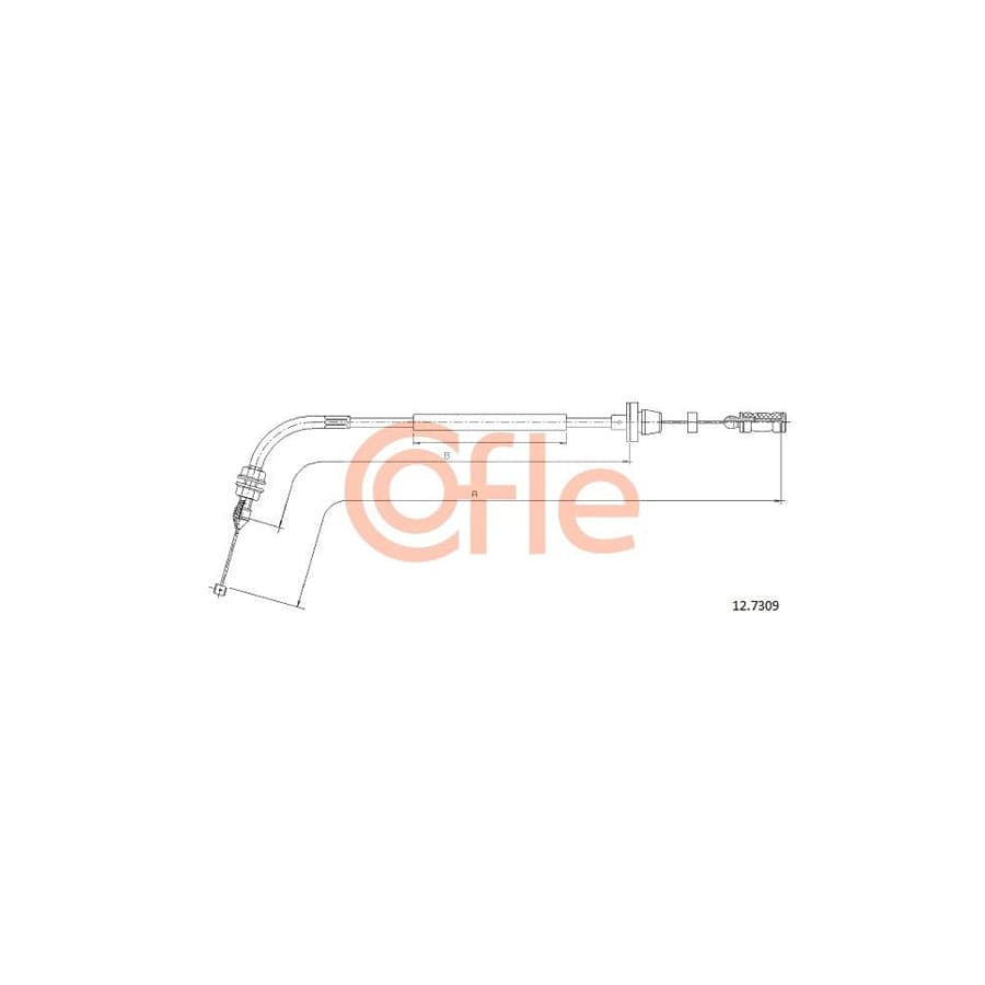 COFLE 12.7309 Throttle Cable for FIAT Seicento / 600 Hatchback (187)