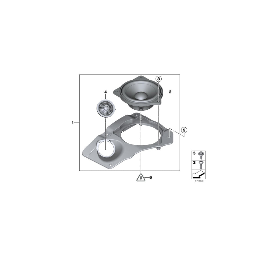 Genuine BMW 65139151970 F02 F01 Hifi Loudspeaker Carrier, Right HIFI-SYSTEM (Inc. 760Li, 730dX & 740dX) | ML Performance US Car Parts