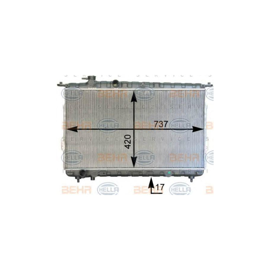 Hella 8MK 376 762-481 Engine Radiator For Kia Magentis I (GD, MS)