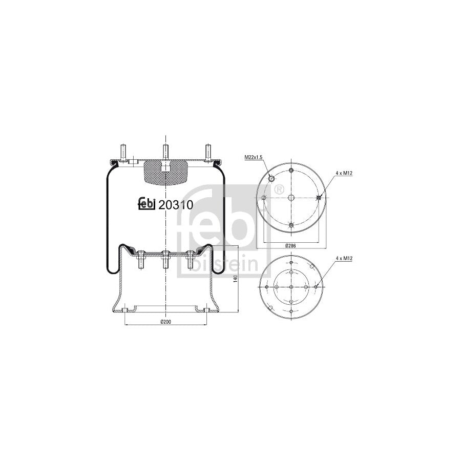 Febi Bilstein 20310 Boot, Air Suspension