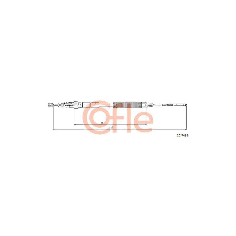 Cofle 10.7481 Hand Brake Cable for VW Passat