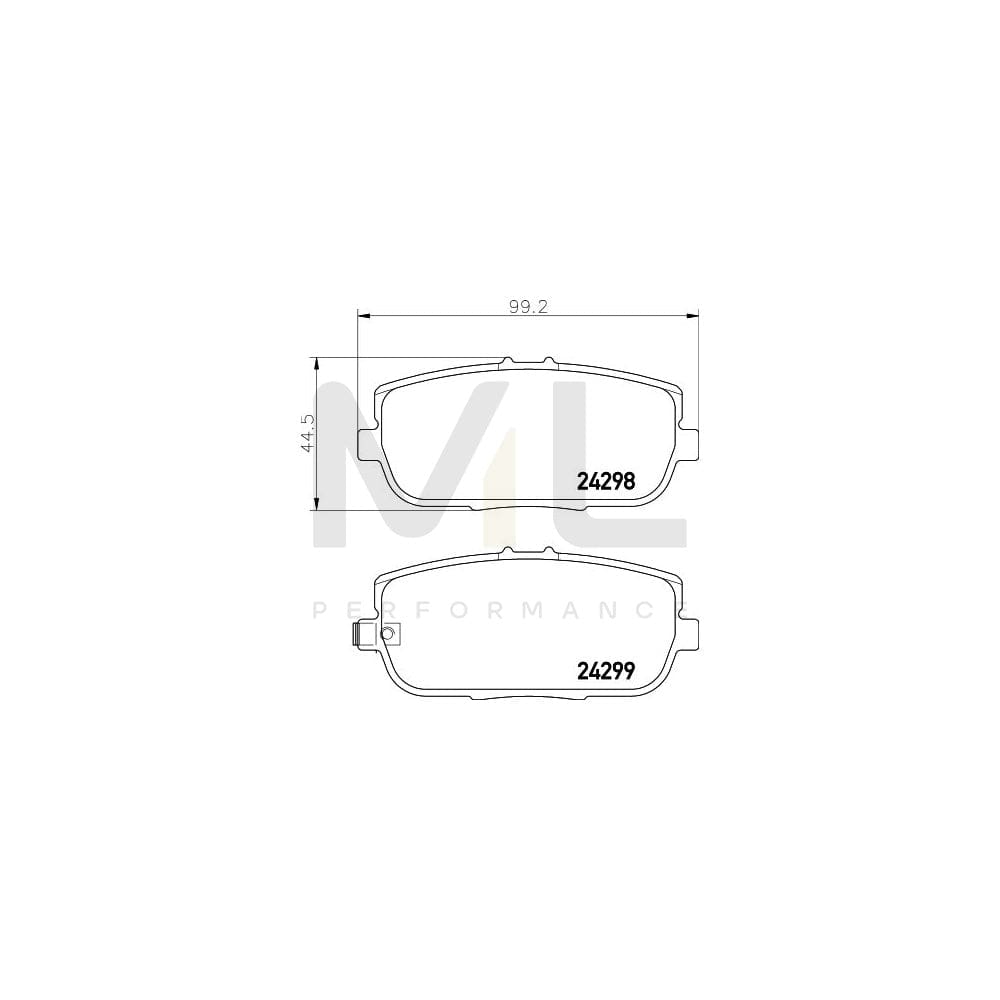 Hella 8DB 355 006-781 Brake Pad Set With Acoustic Wear Warning