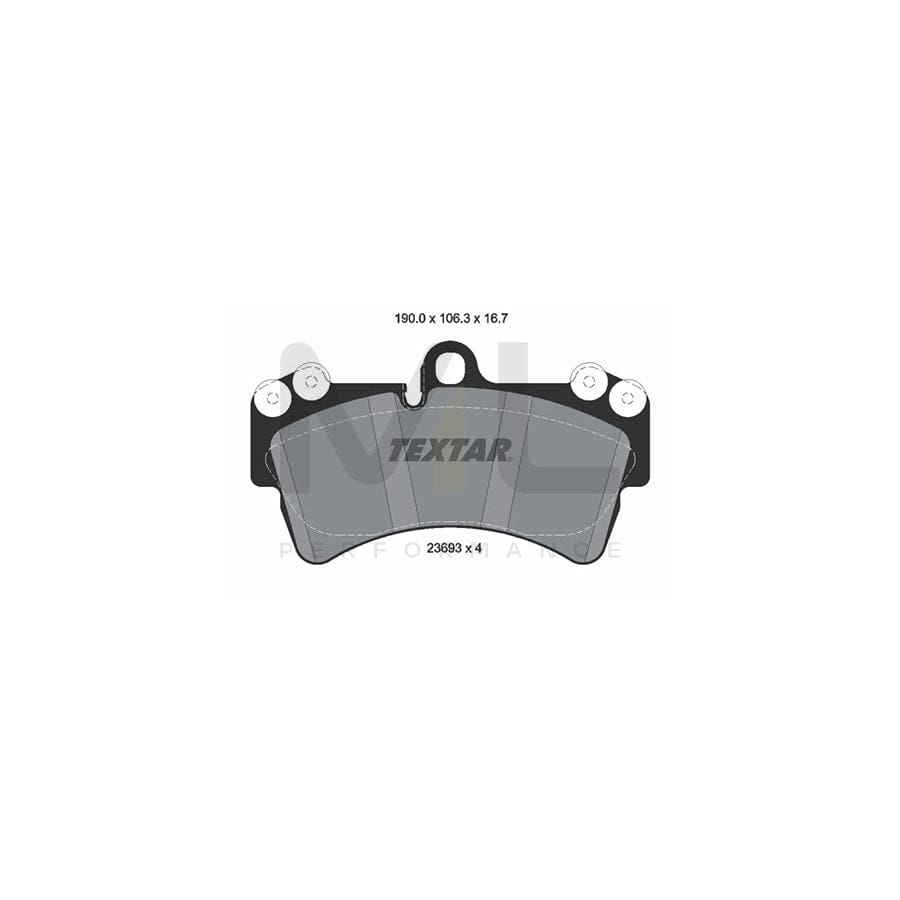 TEXTAR 2369381 Brake pad set epad, prepared for wear indicator, with counterweights | ML Performance Car Parts