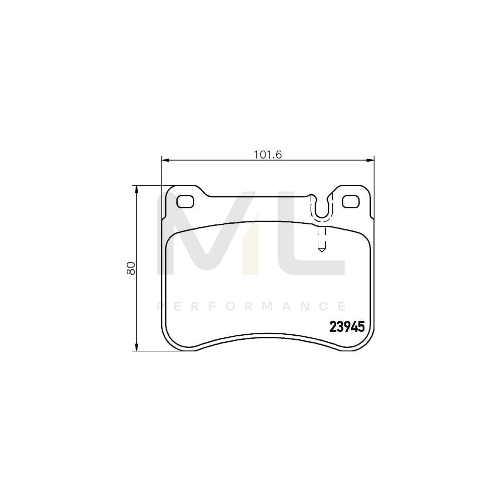 Hella 8DB 355 006-541 Brake Pad Set Prepared For Wear Indicator