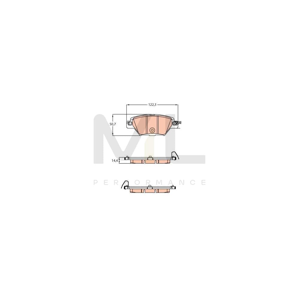 TRW Gdb2199 Brake Pad Set With Acoustic Wear Warning | ML Performance Car Parts