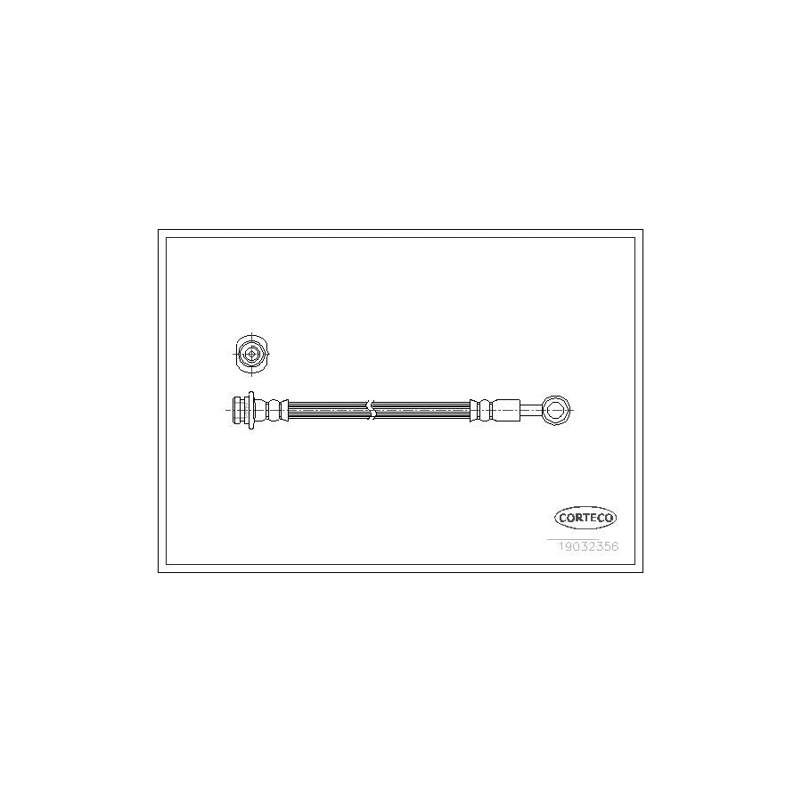 Corteco 19032356 Brake Hose for Nissan Patrol Gr IV Off-Road (Y60, Gr)