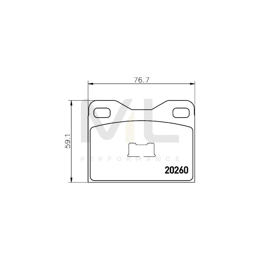 TEXTAR 2026002 Brake pad set not prepared for wear indicator | ML Performance Car Parts