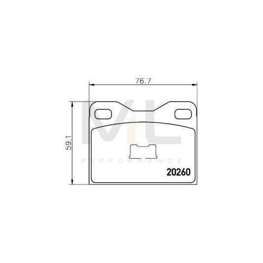 TEXTAR 2026002 Brake pad set not prepared for wear indicator | ML Performance Car Parts