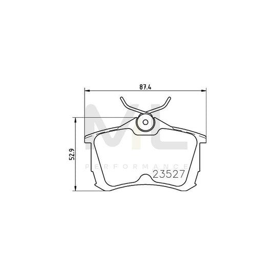 Hella 8DB 355 009-511 Brake Pad Set For Honda Accord With Acoustic Wear Warning