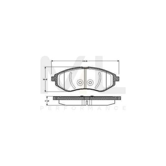 Bosch 0986Tb2447 Brake Pad Set Excl. Wear Warning Contact  | ML Performance Car Parts
