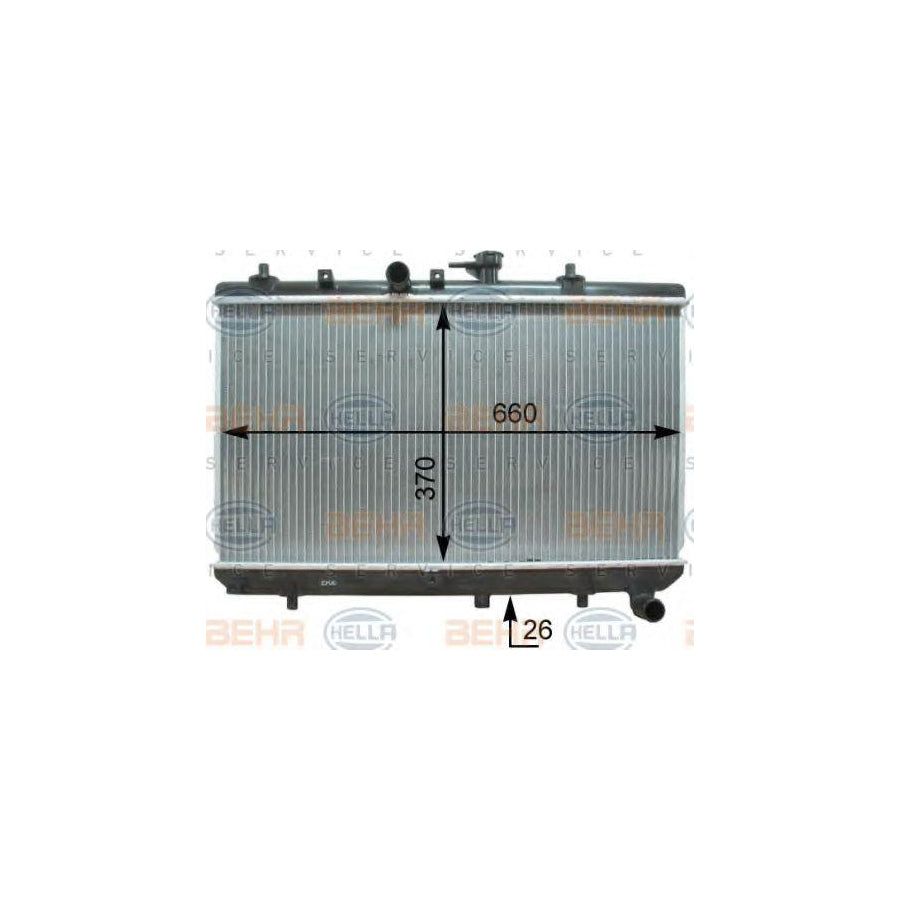 Hella 8MK 376 762-431 Engine Radiator For Kia Rio