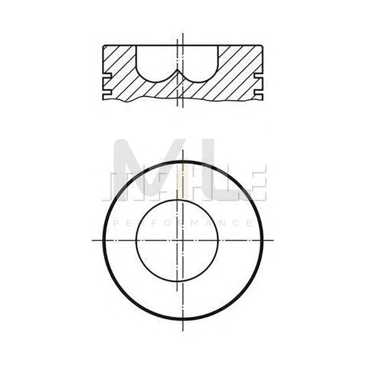 MAHLE ORIGINAL 2861103 Piston 102,75 mm, with piston rings, with piston ring carrier | ML Performance Car Parts